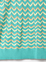 【2色展開】Meridian ジグザグ 半袖セーター