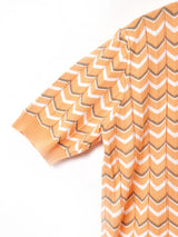 【2色展開】Meridian ジグザグ 半袖セーター