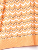 【2色展開】Meridian ジグザグ 半袖セーター