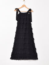 【3色展開】Meridian ティアード フリル キャミソールワンピース