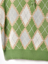 【2色展開】Meridian アーガイル ニットポロ