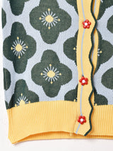 【2色展開】Meridian 花柄 半袖カーディガン