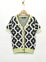 【2色展開】Meridian 花柄 半袖カーディガン