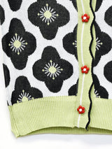 【2色展開】Meridian 花柄 半袖カーディガン