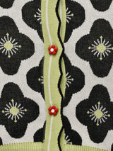 【2色展開】Meridian 花柄 半袖カーディガン