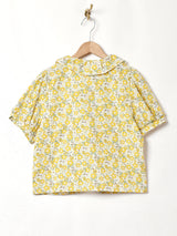 【2色展開】Elcamino フリルカラー 半袖ブラウス