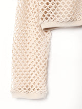 【4色展開】Elcamino クロップド メッシュカーディガン