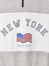 【2色展開】 ハイネック ハーフジップスウェット「NEW YORK」