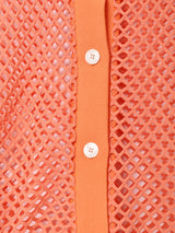 【4色展開】Meridian クロップド メッシュカーディガン