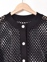 【4色展開】Meridian クロップド メッシュカーディガン