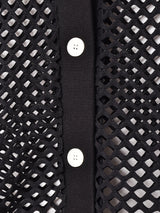 【4色展開】Meridian クロップド メッシュカーディガン