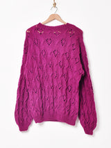 クロシェ カラー セーター