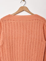 ボートネック クロシェ セーター