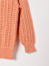 ボートネック クロシェ セーター