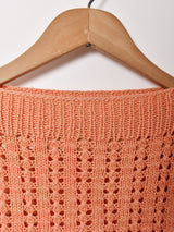 ボートネック クロシェ セーター