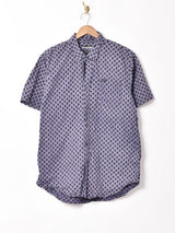 小紋柄 半袖シャツ