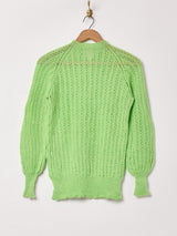 ハイネック クロシェ セーター