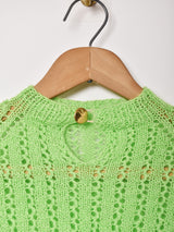 ハイネック クロシェ セーター