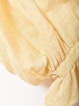 オープンカラー 長袖シルクシャツ