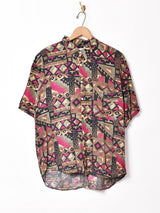 イタリア製 総柄半袖シャツ
