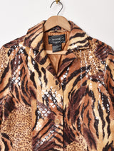 アニマル柄 タイガー×レオパード コート
