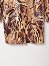 アニマル柄 タイガー×レオパード コート