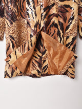 アニマル柄 タイガー×レオパード コート