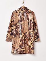 アニマル柄 タイガー×レオパード コート