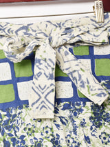 総柄 マキシ丈 ラップスカート