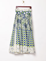 総柄 マキシ丈 ラップスカート