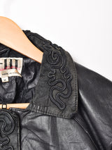 クロップド デザイン レザージャケット