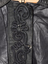 クロップド デザイン レザージャケット