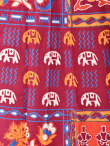 総柄 マキシ丈 ラップスカート