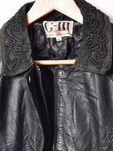 クロップド デザイン レザージャケット