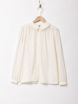 ドット刺繍ブラウス