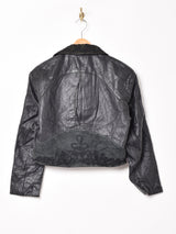 クロップド デザイン レザージャケット