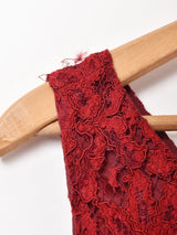 総レース スリーブレスワンピース