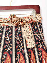 総柄 マキシ丈 ラップスカート