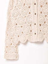 Elcamino サークルパターン クロシェカーディガン