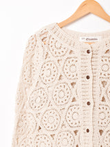 Elcamino サークルパターン クロシェカーディガン