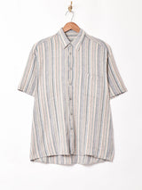 ストライプ 半袖シャツ