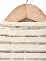 ストライプ バンドカラー 半袖シャツ