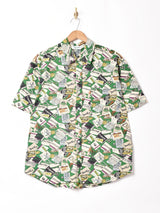 【2色展開】Backers 総柄 半袖シャツ