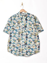 【2色展開】Backers 総柄 半袖シャツ