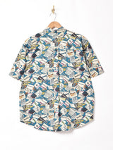 【2色展開】Backers 総柄 半袖シャツ