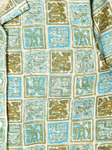 Emerald Motel 総柄 コットンリネン オープンカラー半袖シャツ