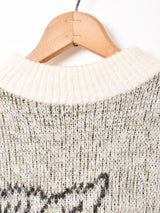 猫モチーフ ホワイトセーター