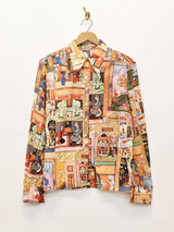 フランス製 総柄 長袖シャツ