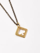 【2色展開】スクエア スペードネックレス