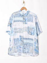 総柄 半袖シャツ